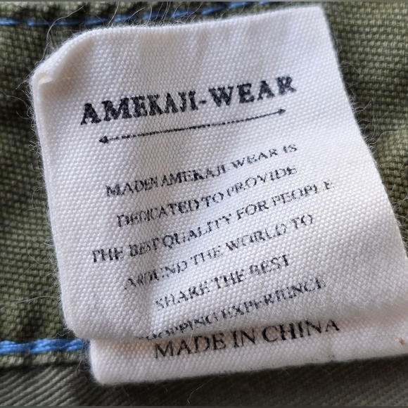 Uncle Fu dark green khaki utility pants. Straight loose leg. 30 waist. - Picture 8 of 14